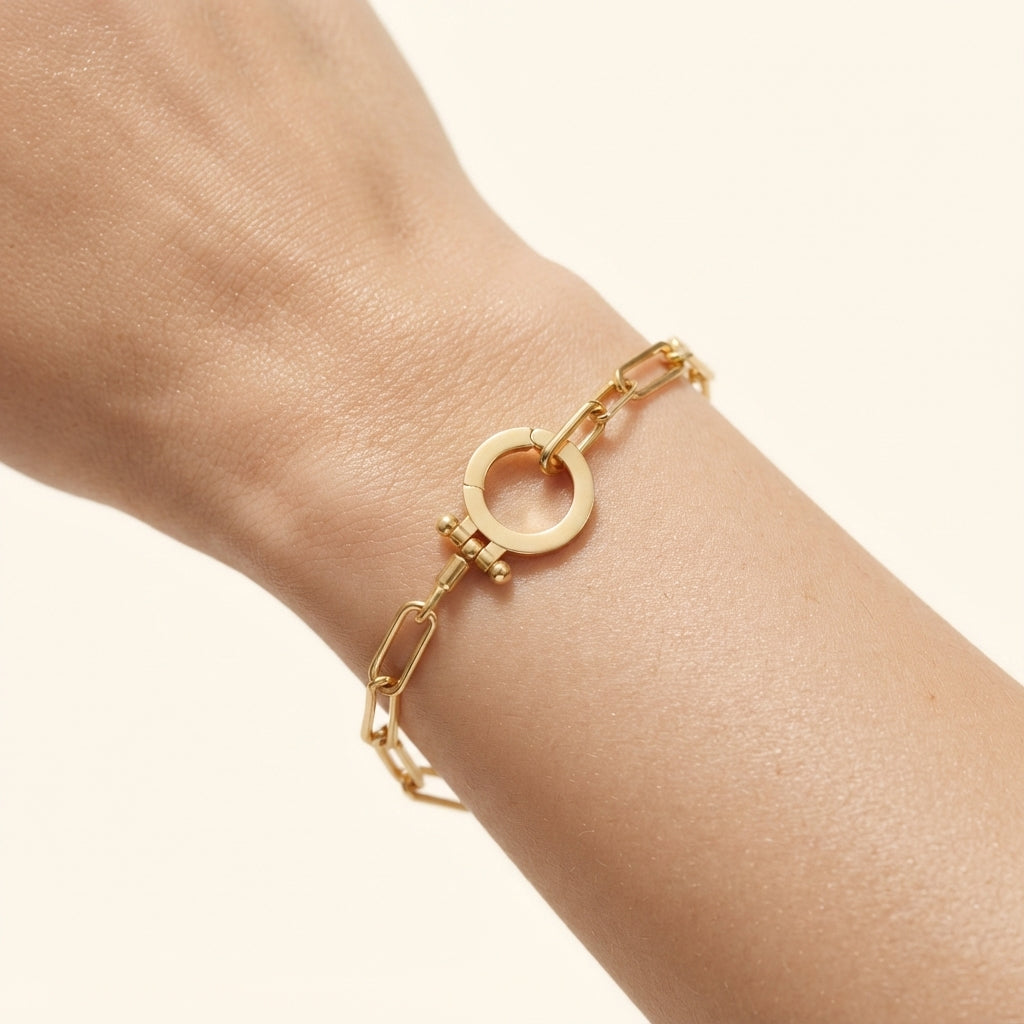 Elegant Paperclip Kedjearmband