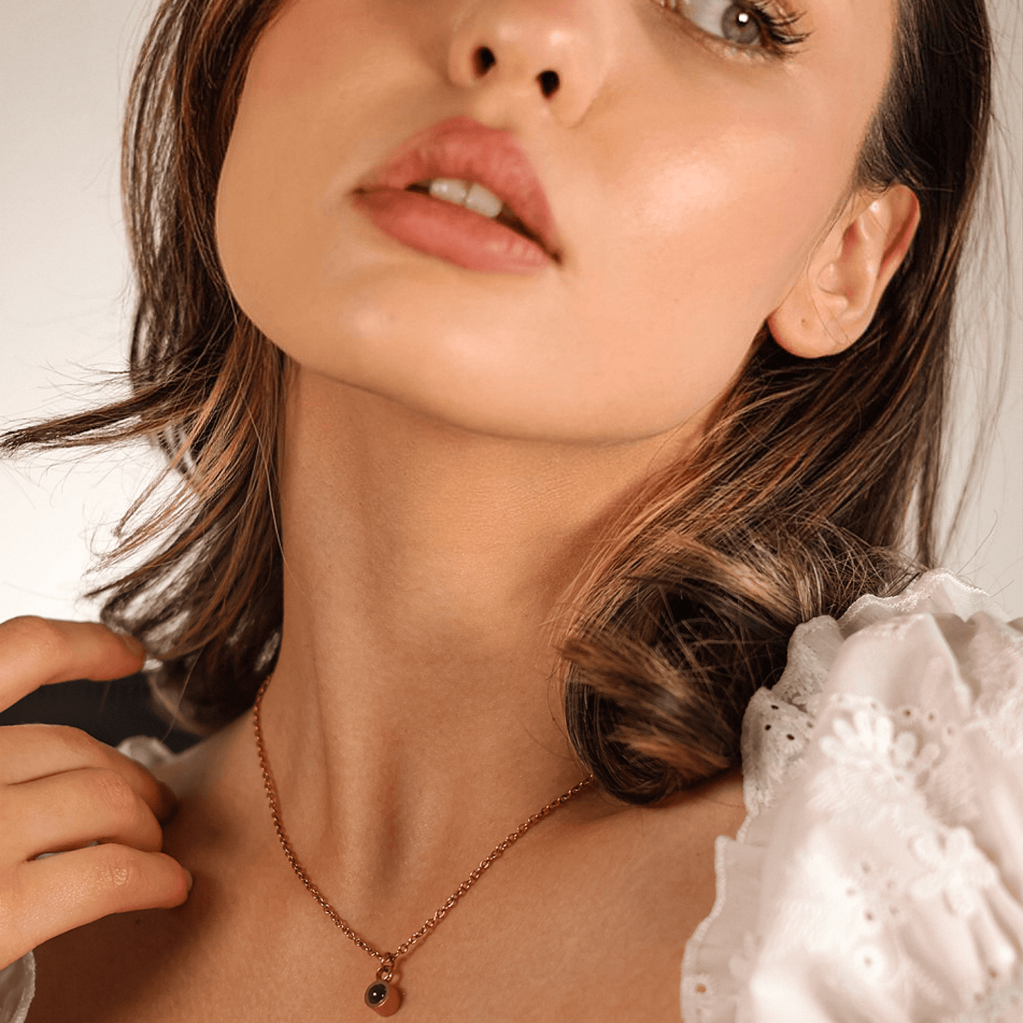Personligt Cirkelformat Fotohalsband