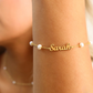 Personligt Dainty Pärl Namn Armband