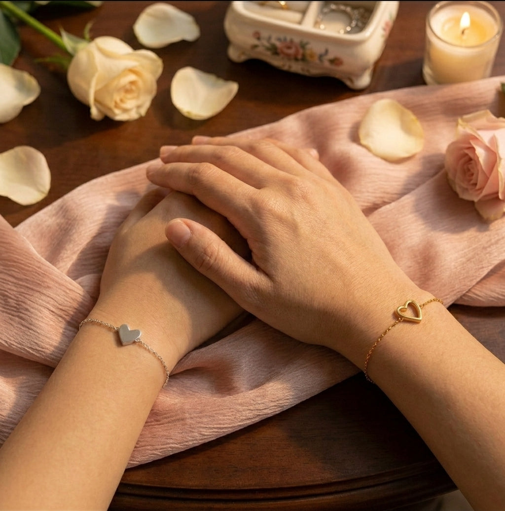 Elegant Matchande Hjärt Armband