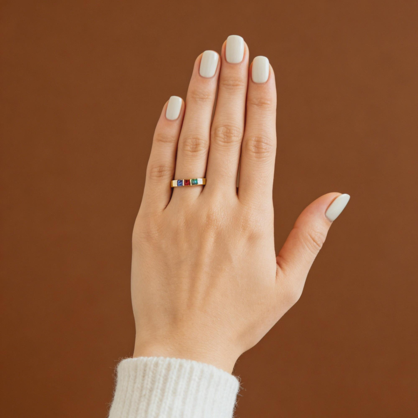 Personligt Födelsesten Band Ring