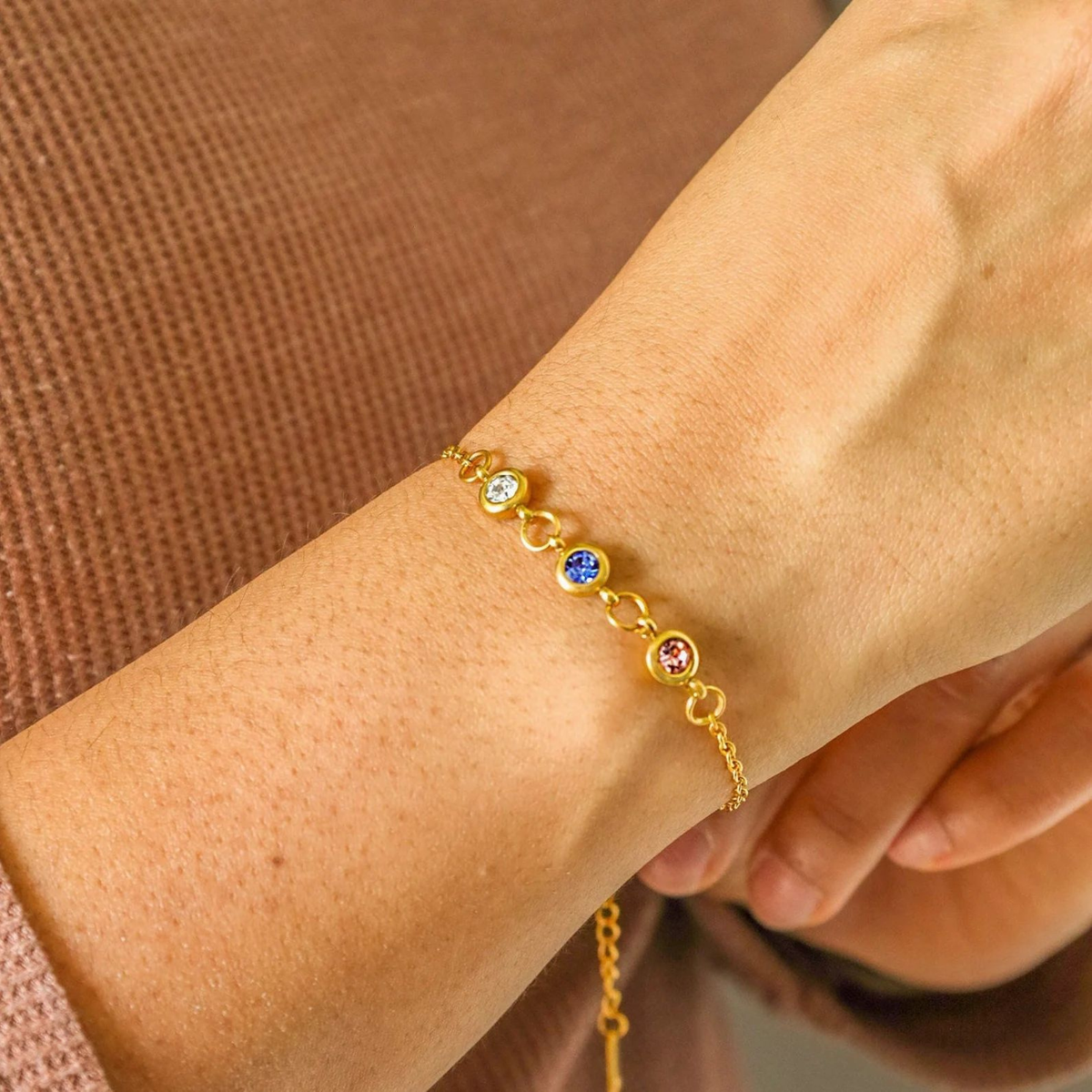 Personligt Multi Födelsestenarmband