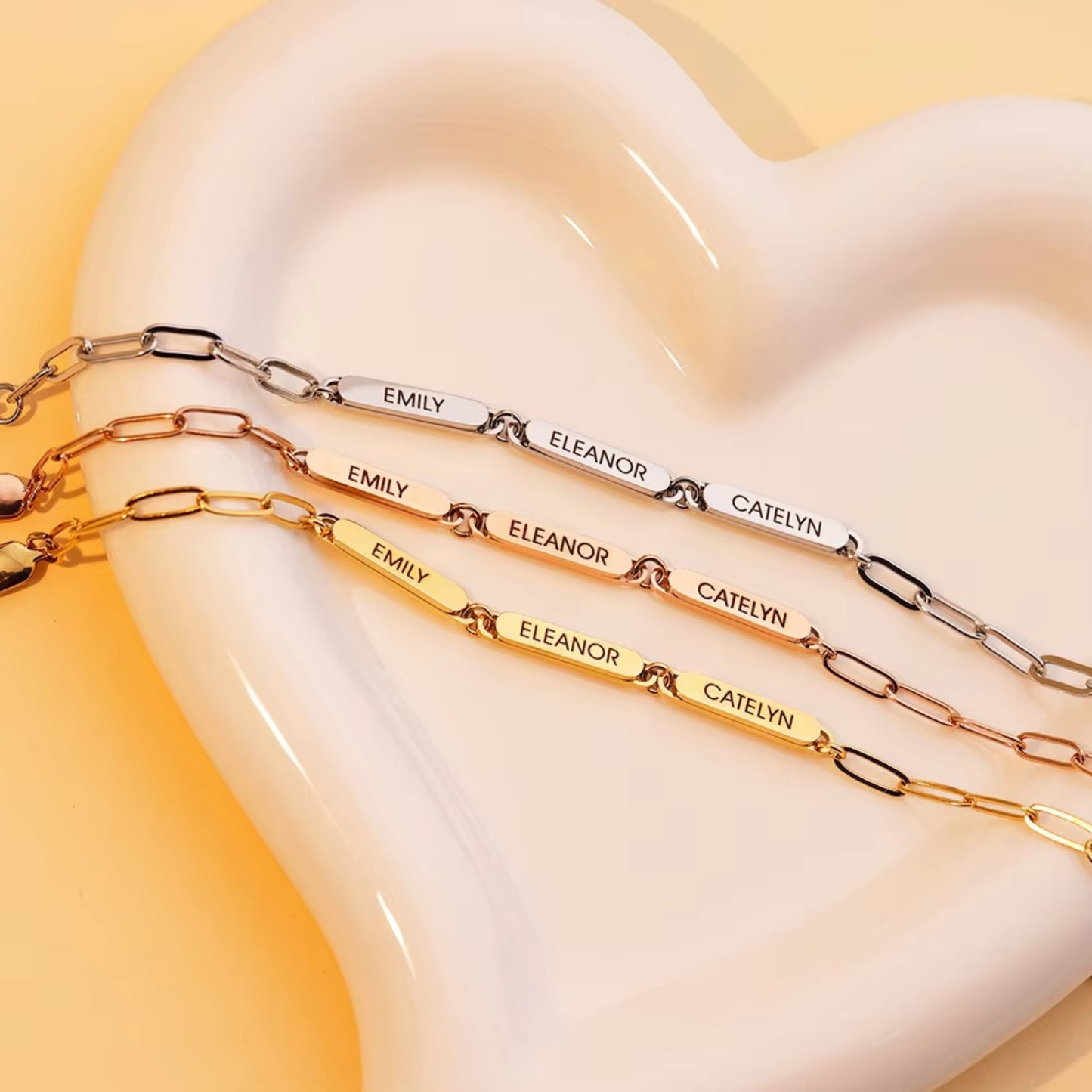 Personligt Kedjelänk Charm Armband