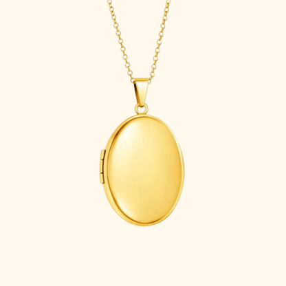 Personligt Graverat Ovalt Foto Halsband