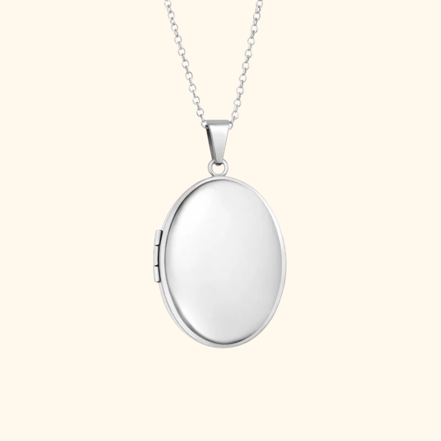 Personligt Graverat Ovalt Foto Halsband