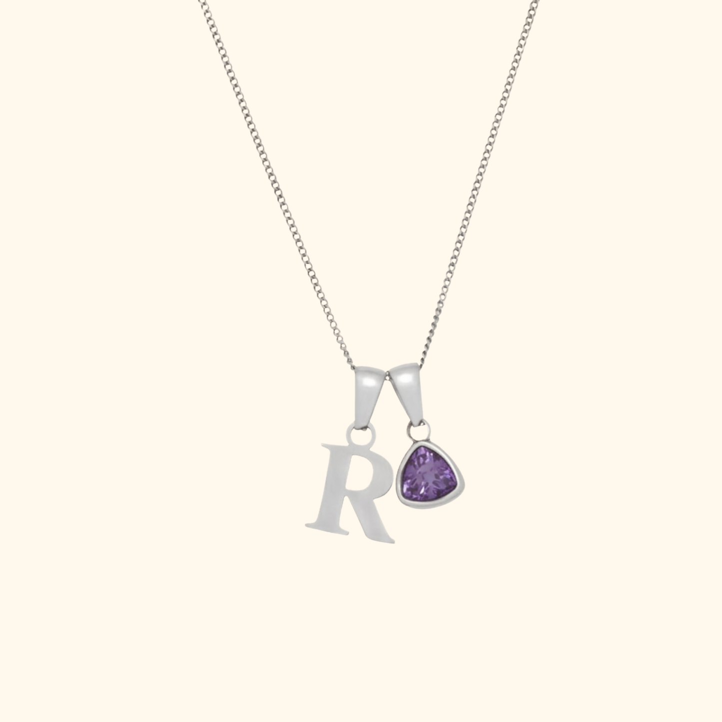 Initial Födelsesten Berlock Halsband
