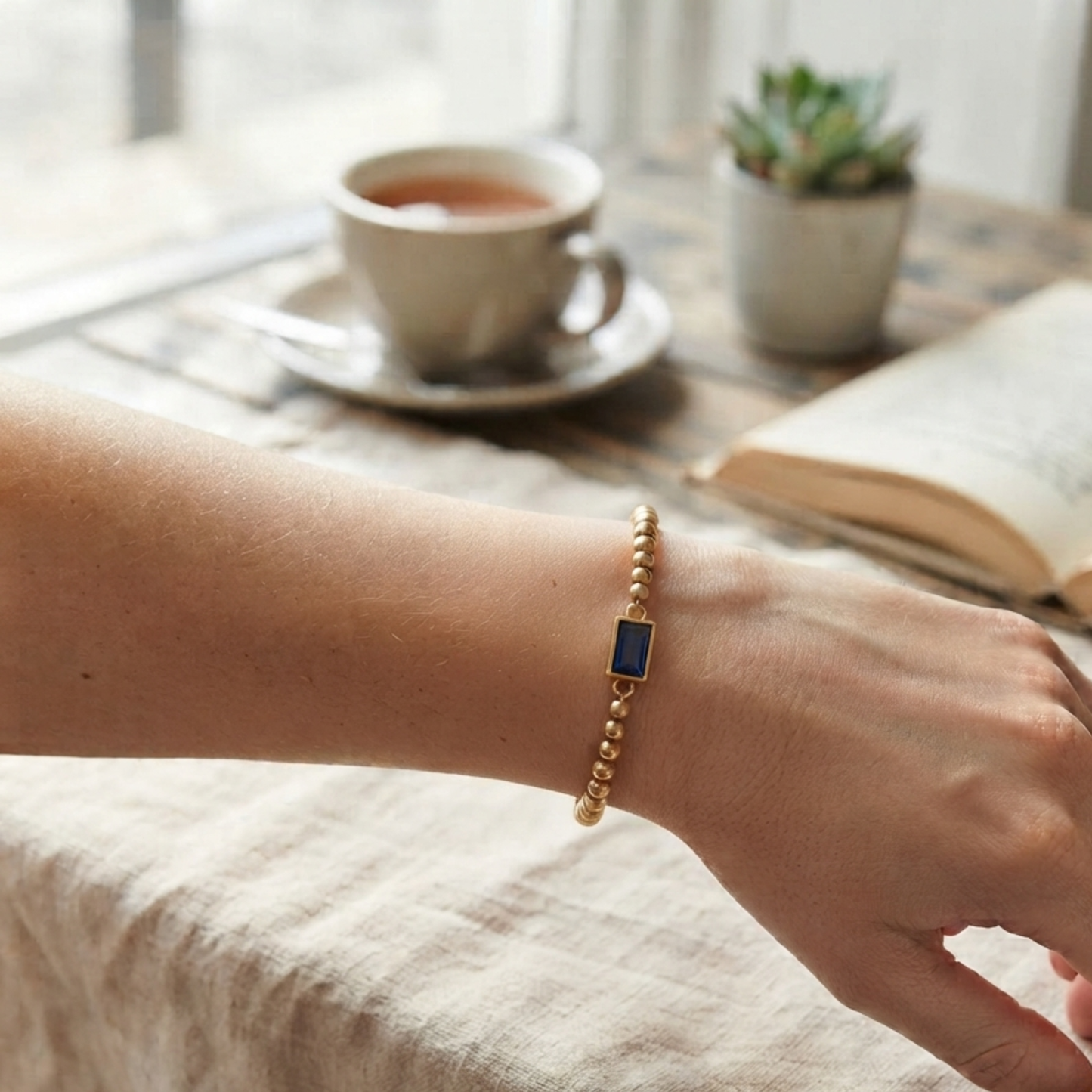 Personligt Födelsesten Pärl Armband