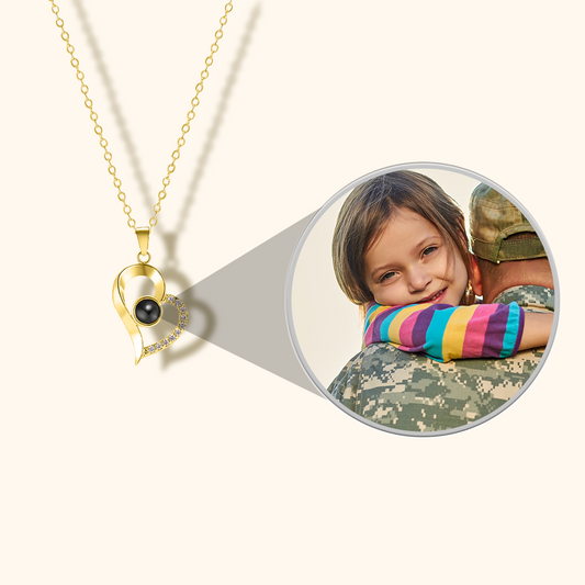 Hjärtformat Halsband med Projektionsberlock