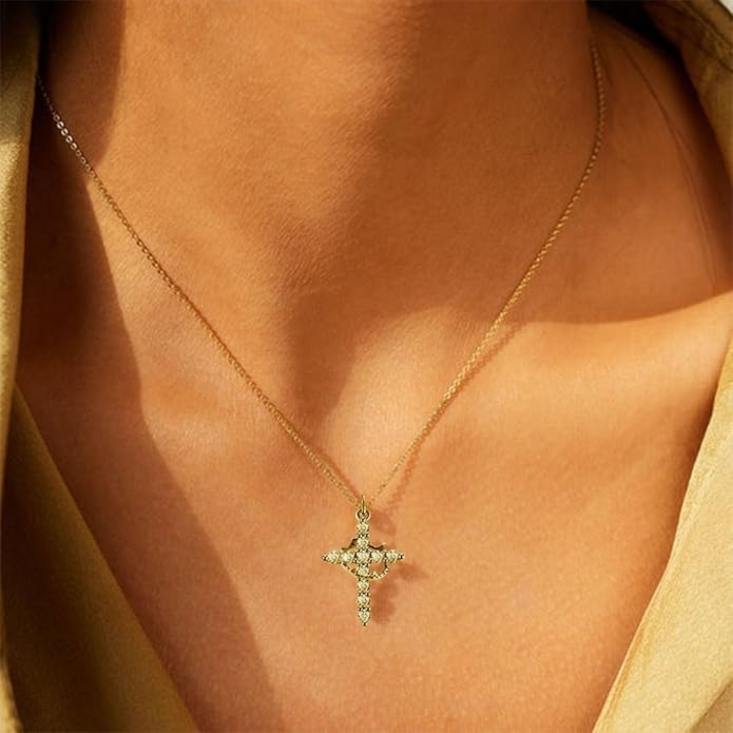 Kunglig Krona Kors Halsband