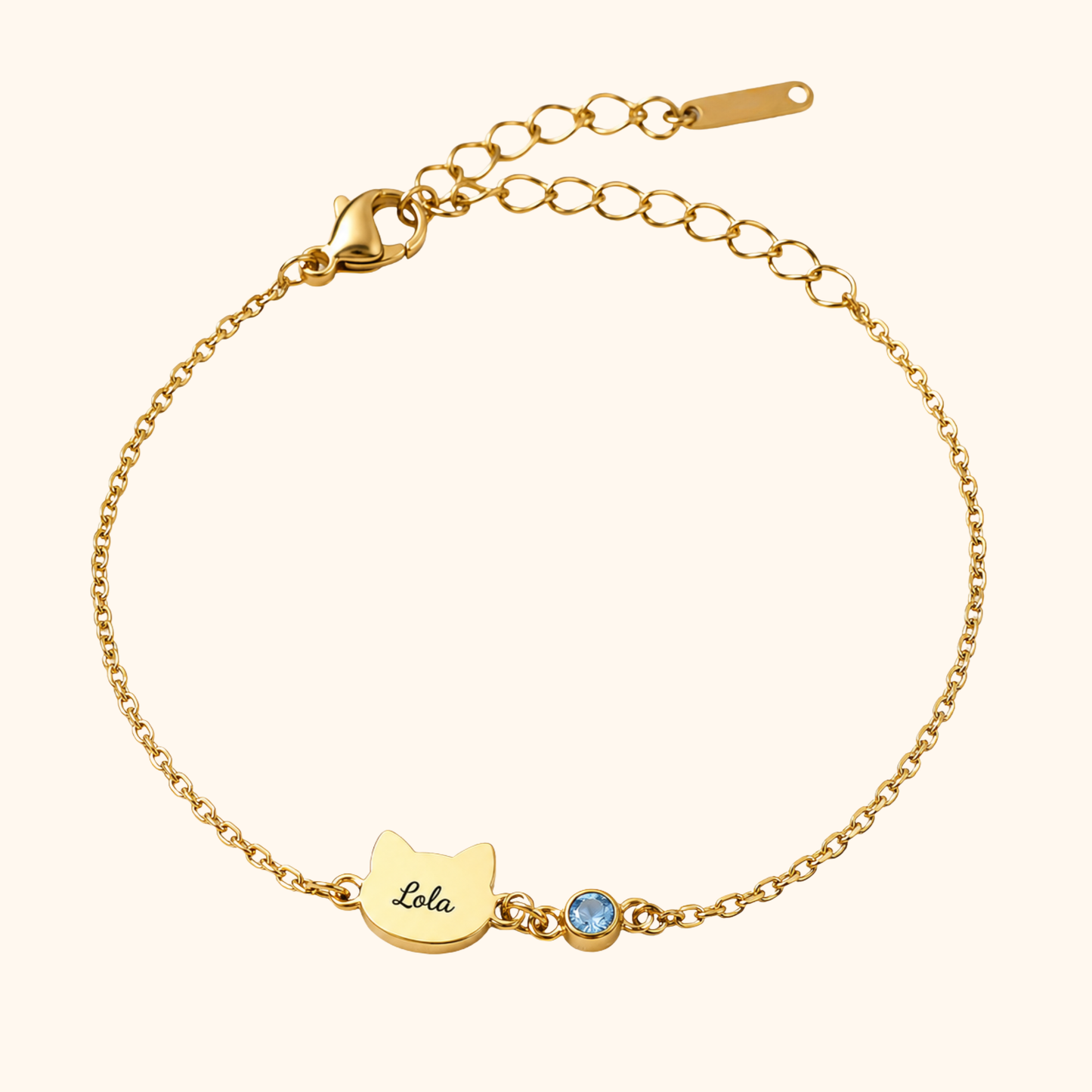 Personligt Katt Namn Armband