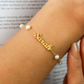 Personligt Dainty Pärl Namn Armband