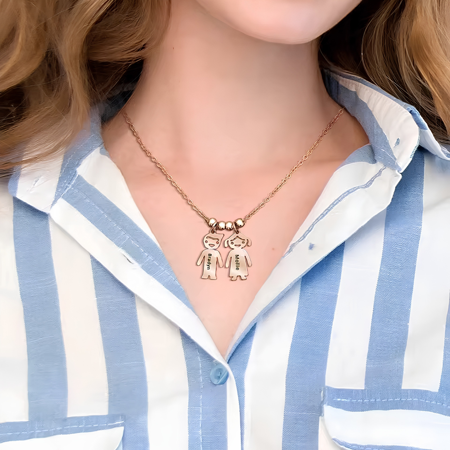 Graverat Barn Berlock Halsband