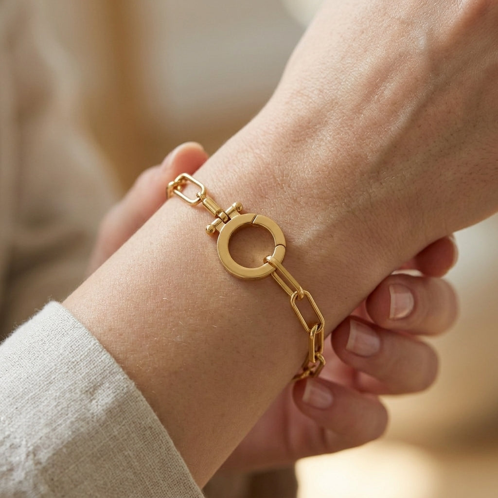 Elegant Paperclip Kedjearmband