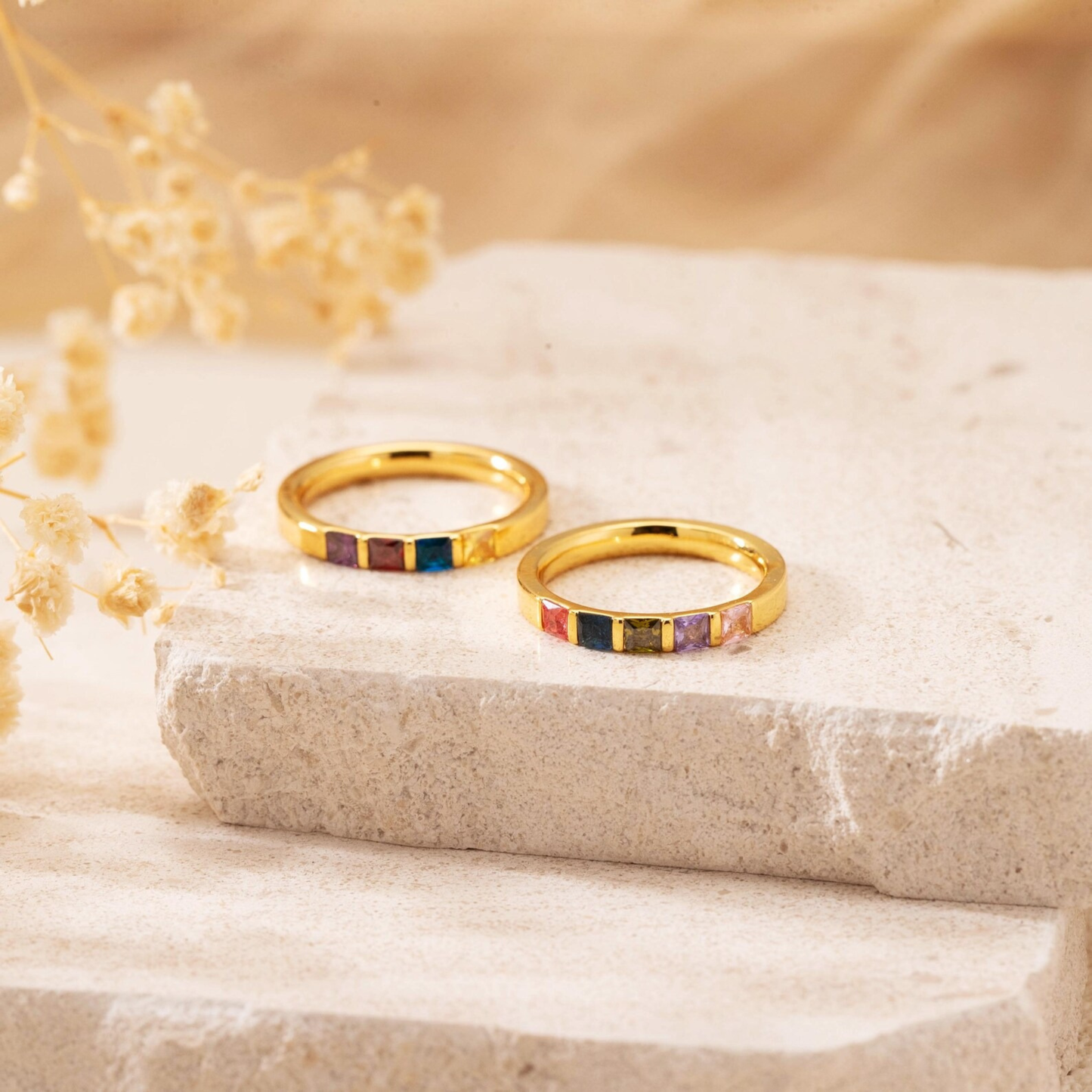 Personligt Födelsesten Band Ring