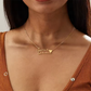 Personligt Två Namn Hjärt Halsband
