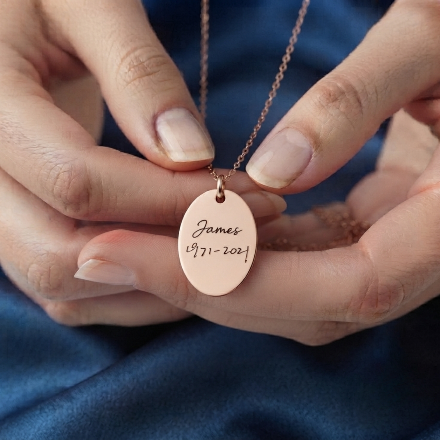 Anpassat Graverat Fingeravtrycks Halsband