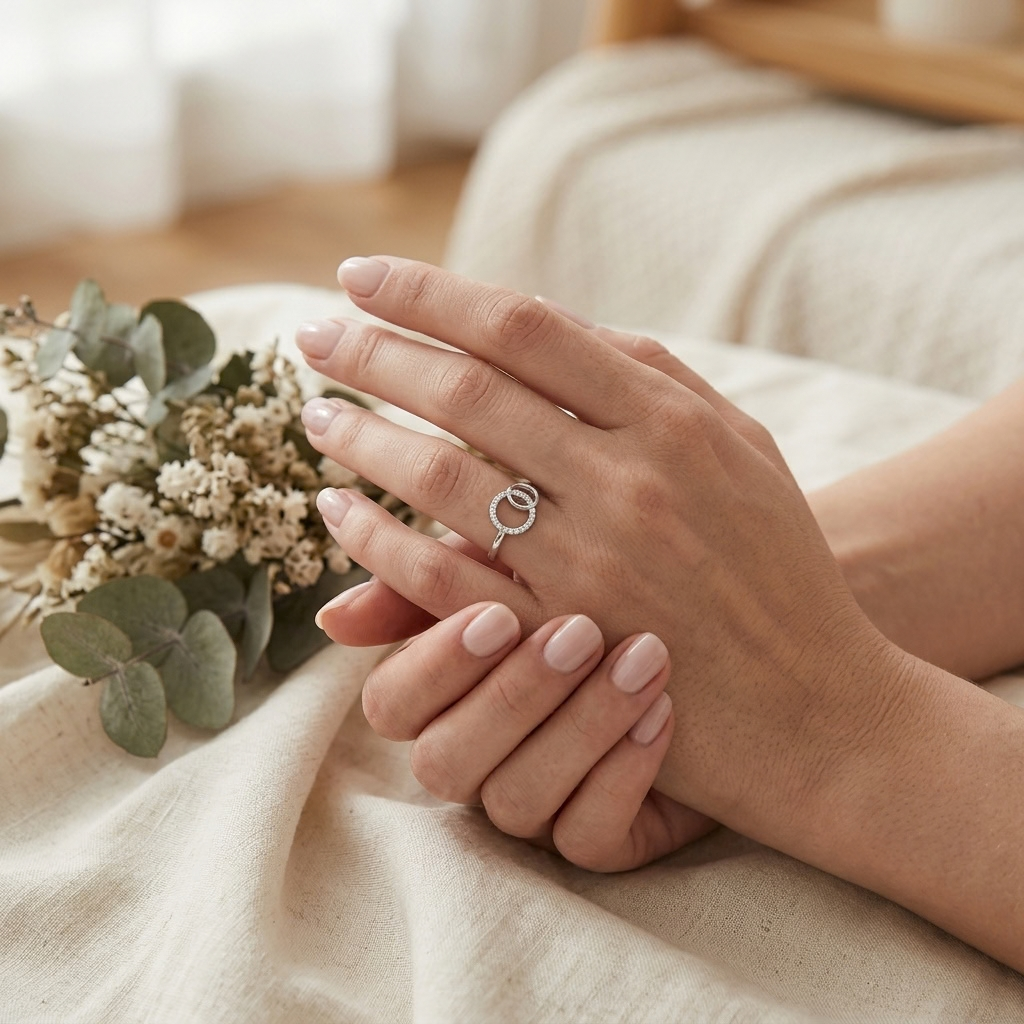 “Storasyster & Lillasyster” sammanflätad Ring
