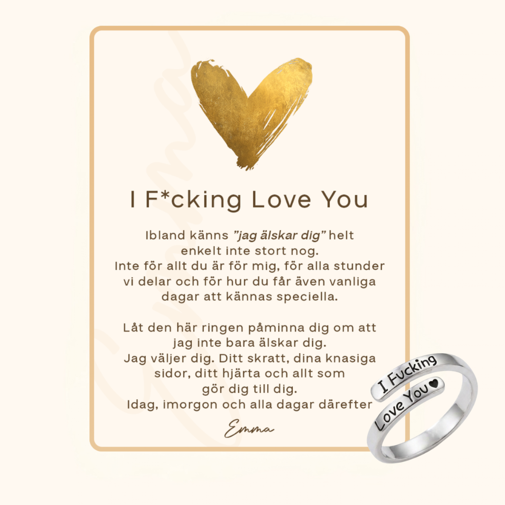 “I F*cking Love You” justerbar ring