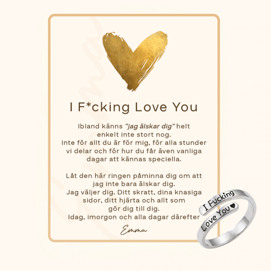 “I F*cking Love You” justerbar ring