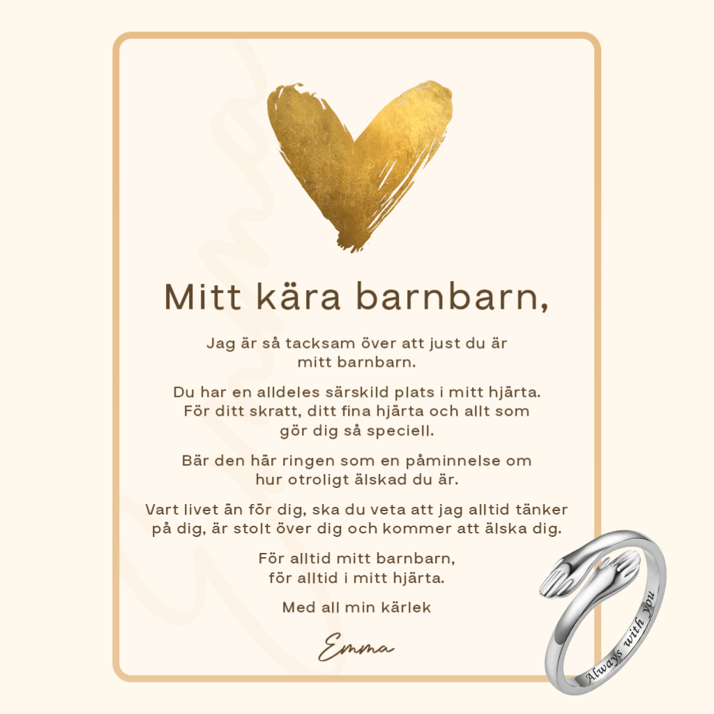 “Mitt kära barnbarn” omfamnings Ring