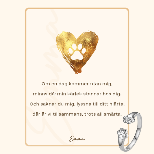 “För alltid i mitt hjärta” tassring