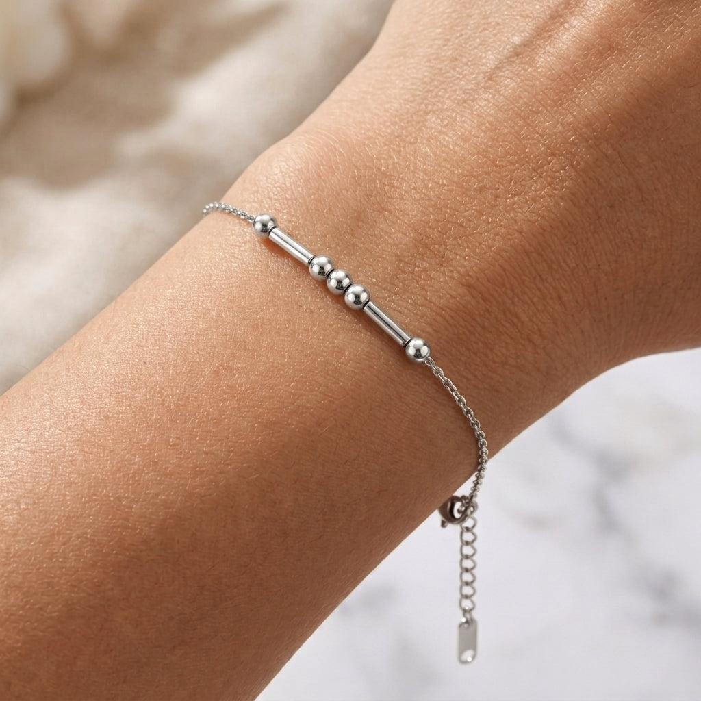 Personligt Morse Code Armband