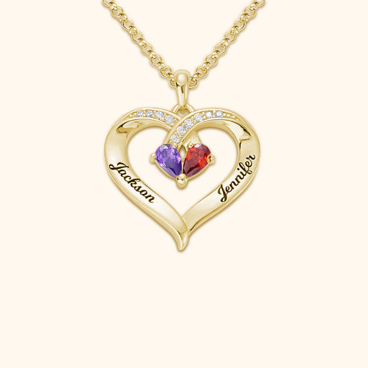 Forever Together Graverat Birthstone Halsband