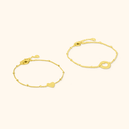 Hjärtaberlock Armband Set