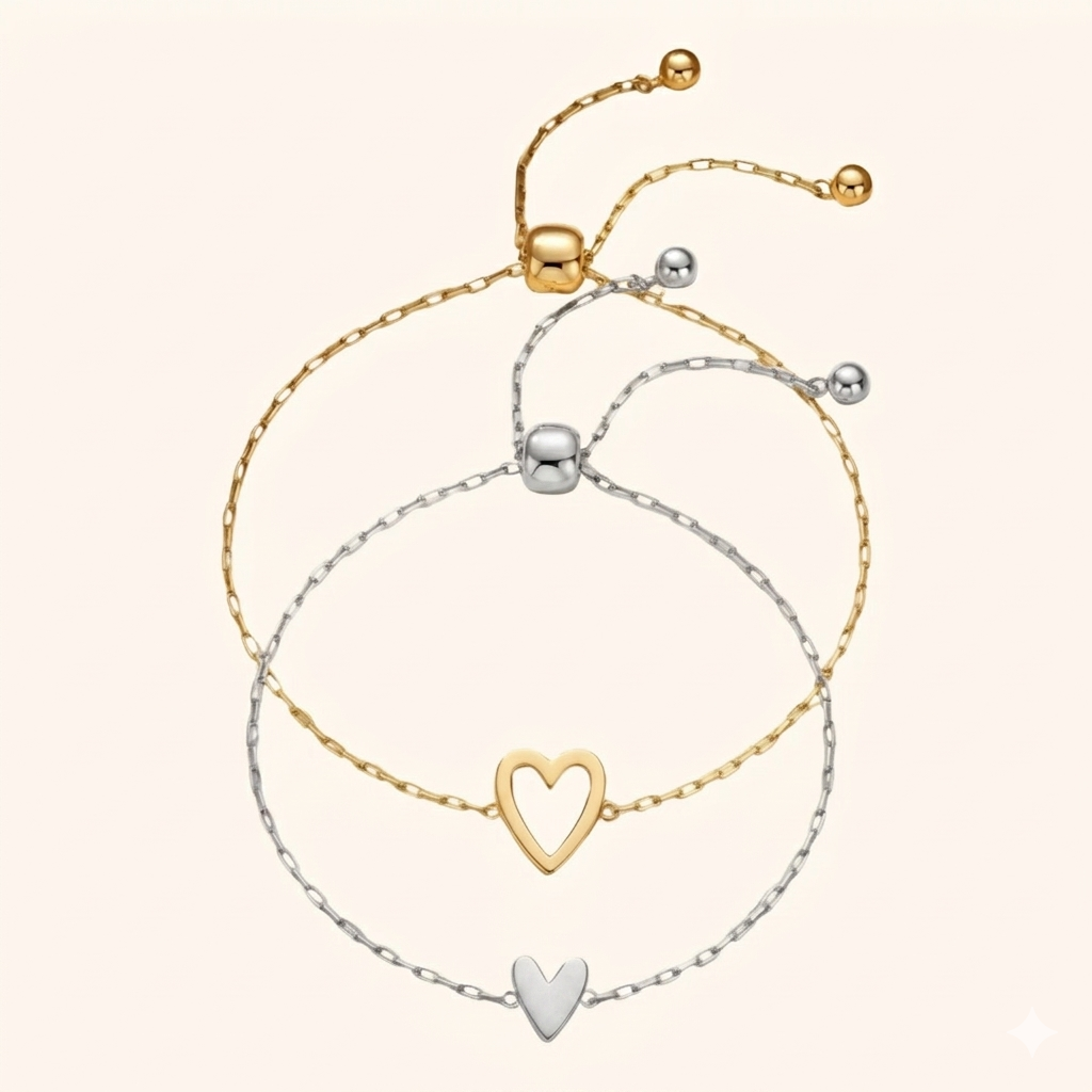 Elegant Matchande Hjärt Armband