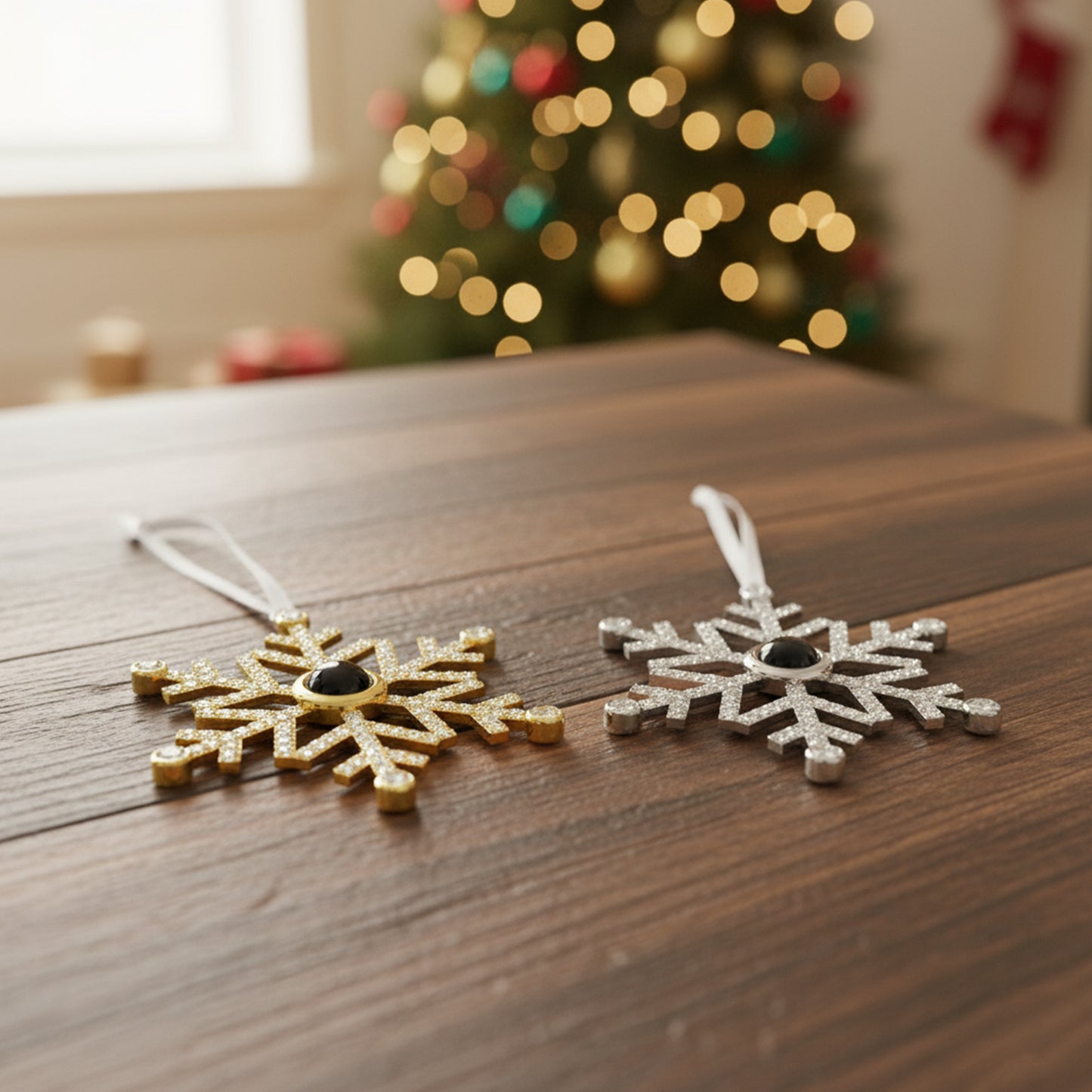 Snöflinga Minnes Foto Julegranshänge