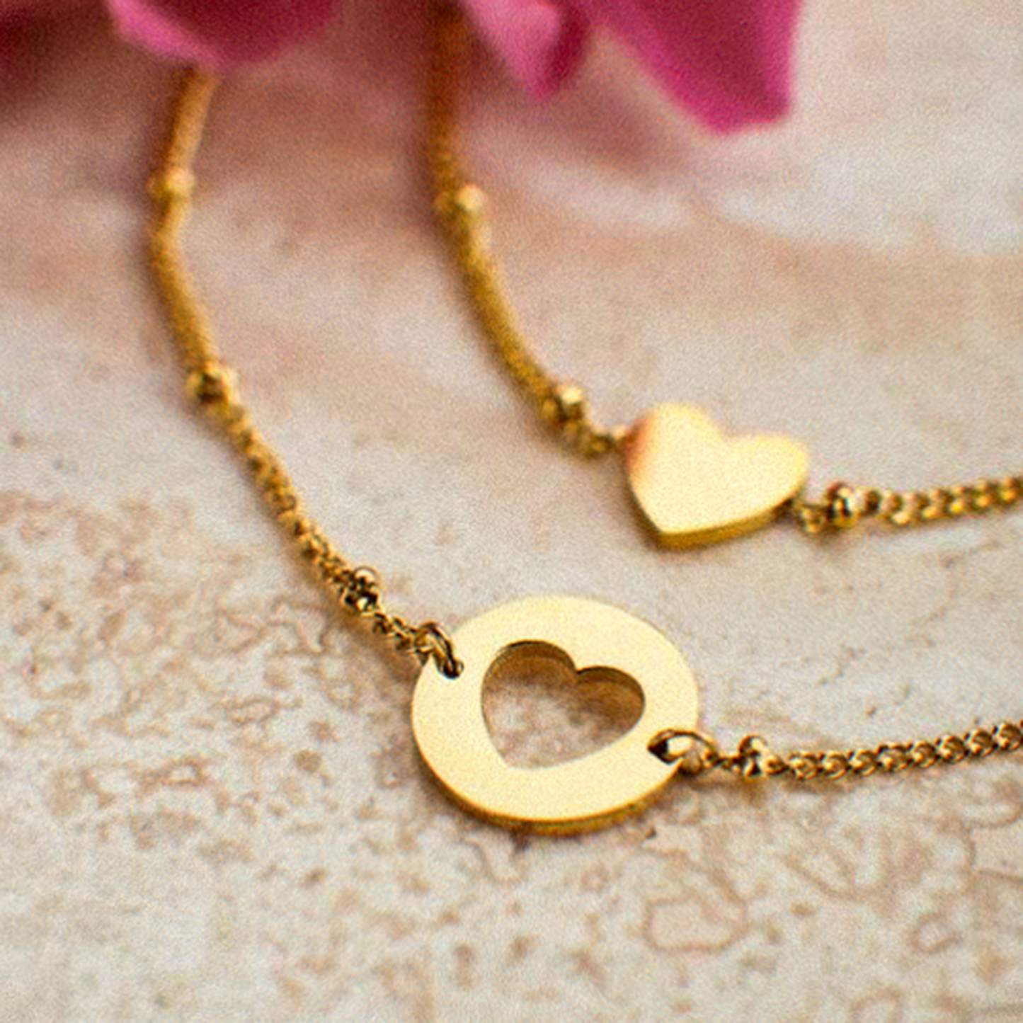 Hjärtaberlock Armband Set
