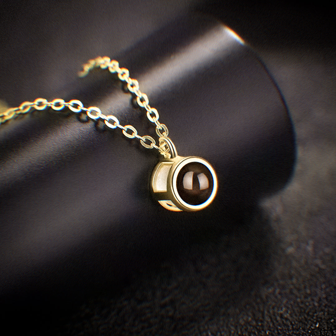 Personligt Cirkelformat Fotohalsband