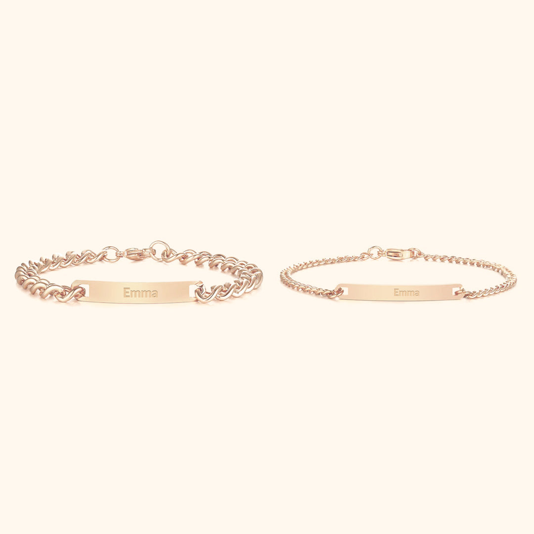 Pararmband med gravyr