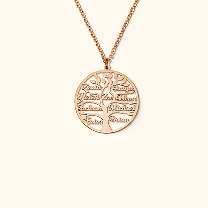 Adaptable Family Tree Necklace with 1-9 