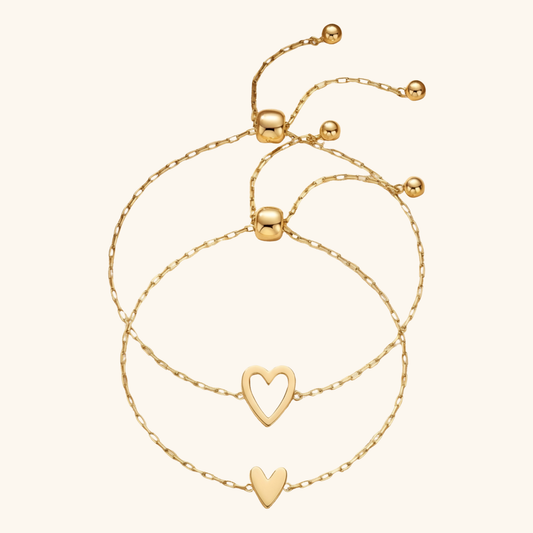 Elegant Matchande Hjärt Armband