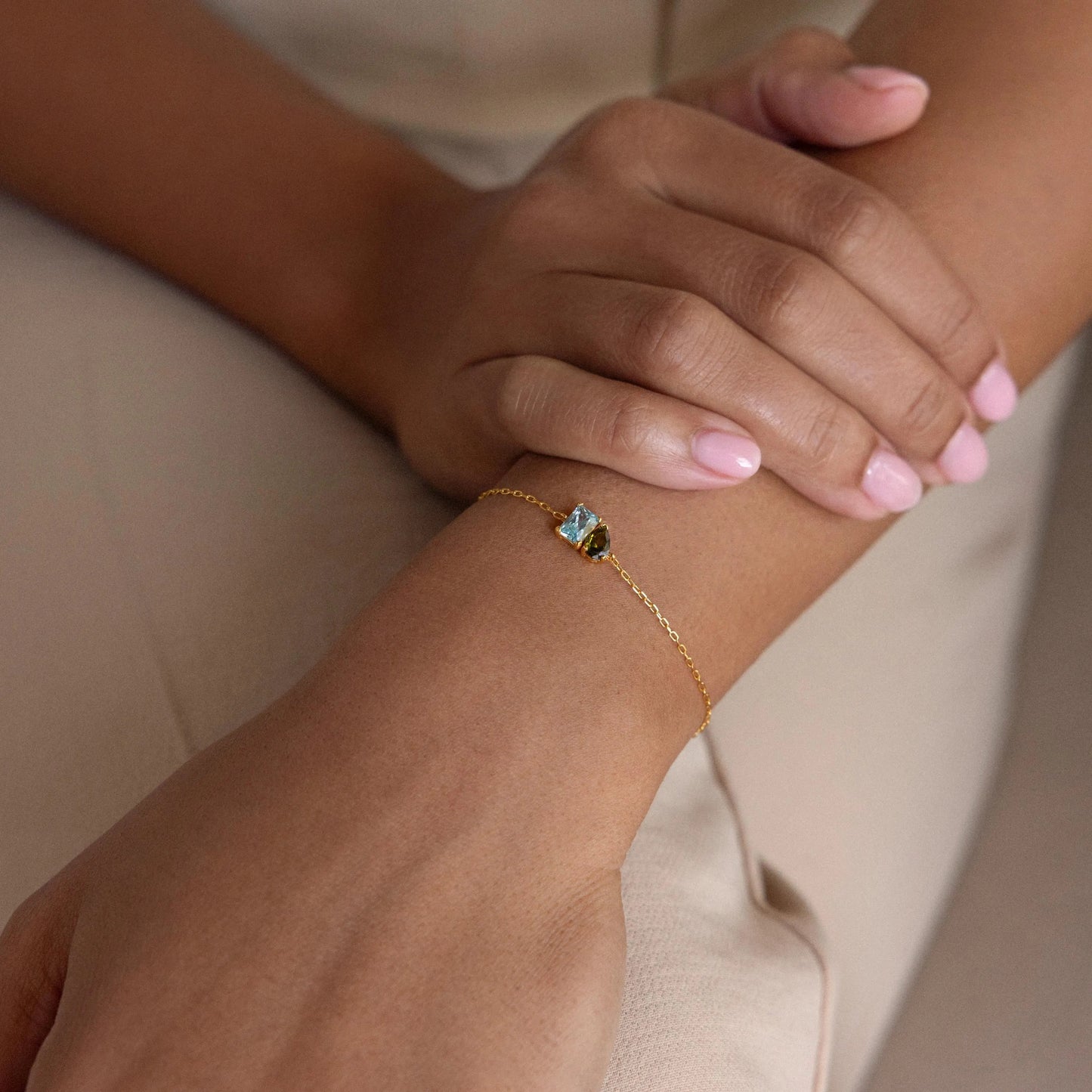 För Alltid Sammanflätat Födelsestens Armband