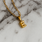 Bubble Letter Charm Necklace