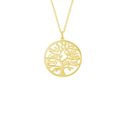 Adaptable Family Tree Necklace with 1-9 