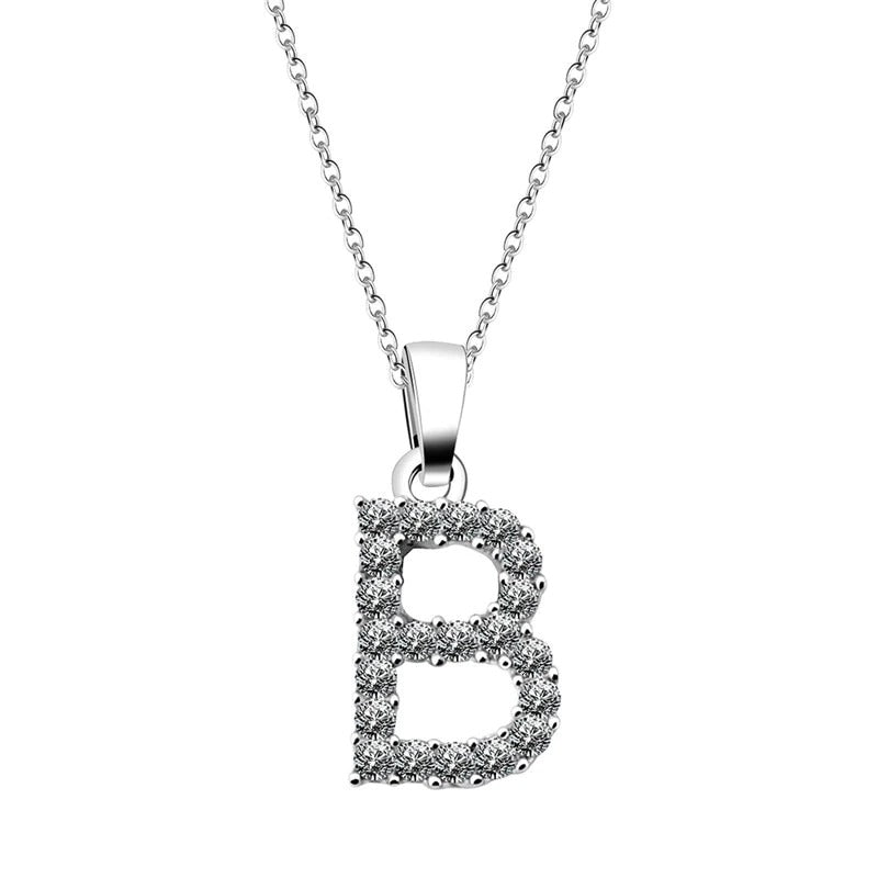 Kubiska Zirkonium Initialhalsband