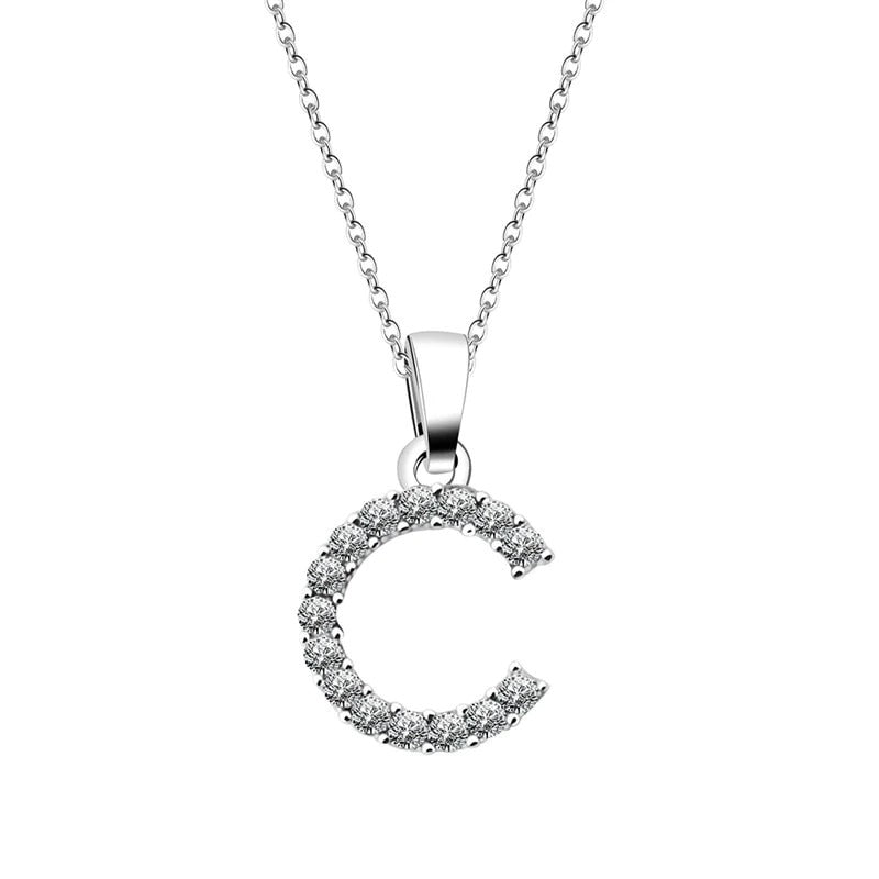 Kubiska Zirkonium Initialhalsband
