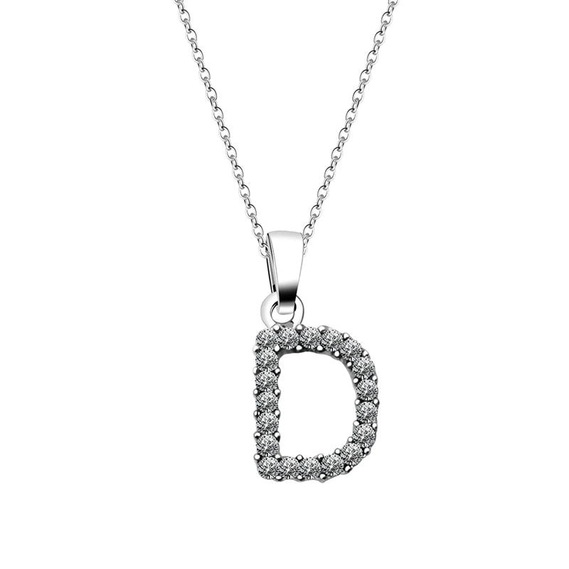 Kubiska Zirkonium Initialhalsband