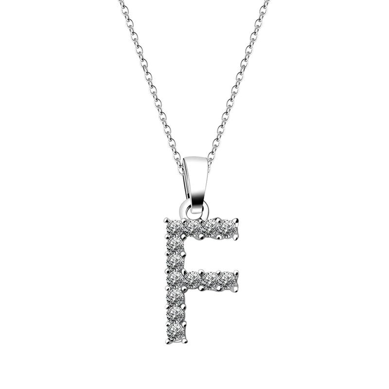 Kubiska Zirkonium Initialhalsband