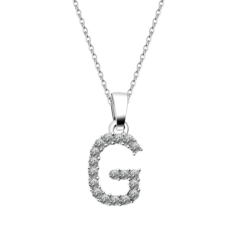 Kubiska Zirkonium Initialhalsband