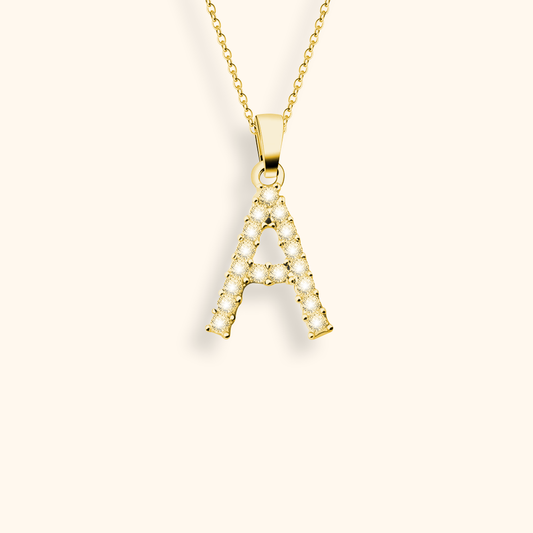Kubiska Zirkonium Initialhalsband