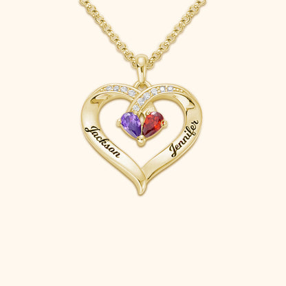 Forever Together Graverat Birthstone Halsband