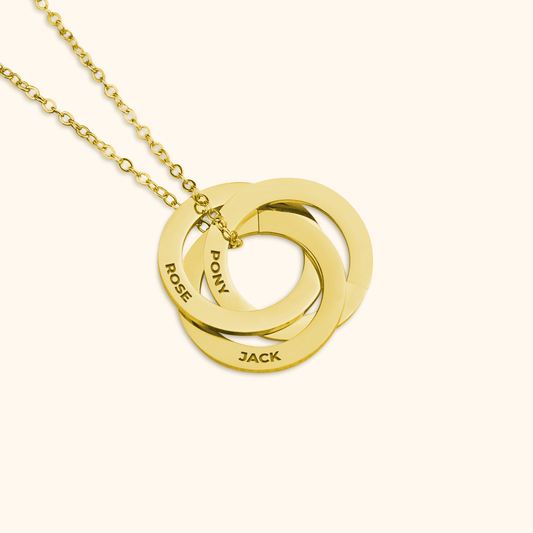 Personligt Länkat Cirkel-Halsband