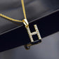 Kubiska Zirkonium Initialhalsband