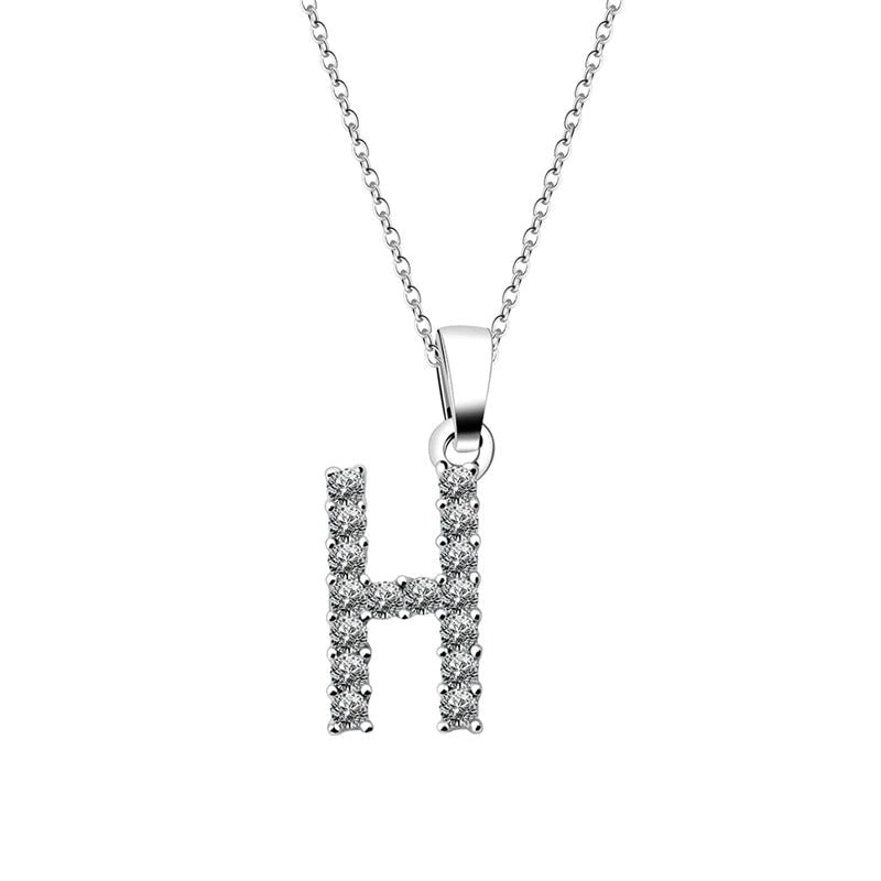Kubiska Zirkonium Initialhalsband