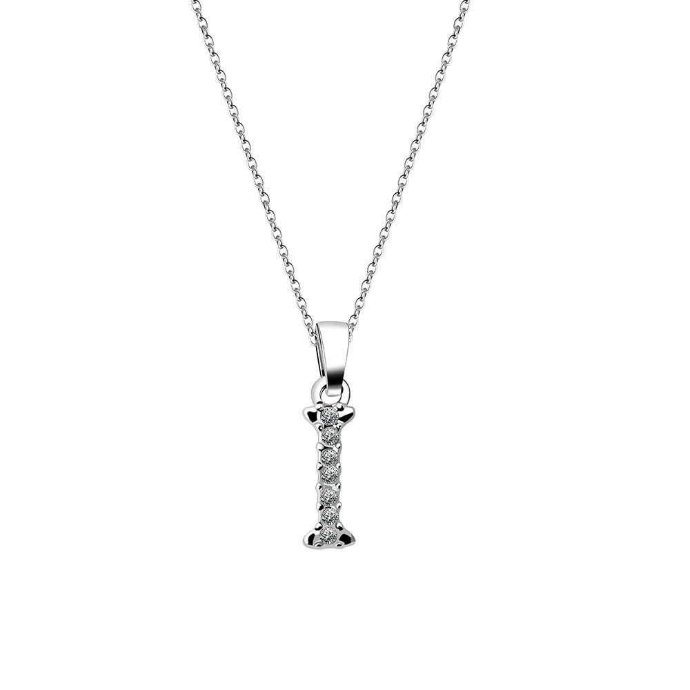 Kubiska Zirkonium Initialhalsband