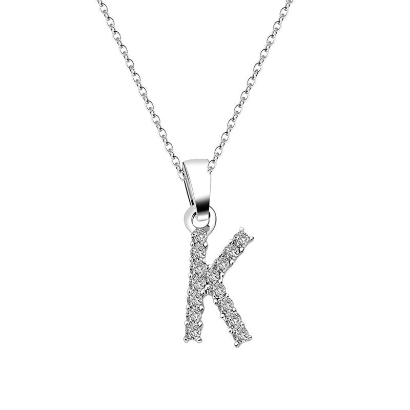 Kubiska Zirkonium Initialhalsband